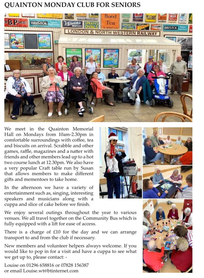 Monday Club information Jan 2023